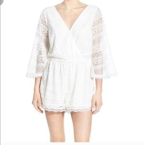 Band of Gypsies lace romper in white
